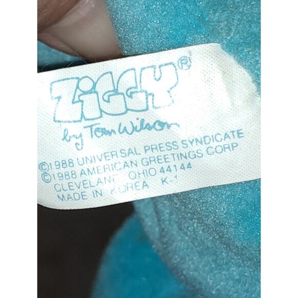 Vtg 1988 ZIGGY Blue Easter Bunny W Removable Plastic Easter Egg Collectible - Picture 5 of 5